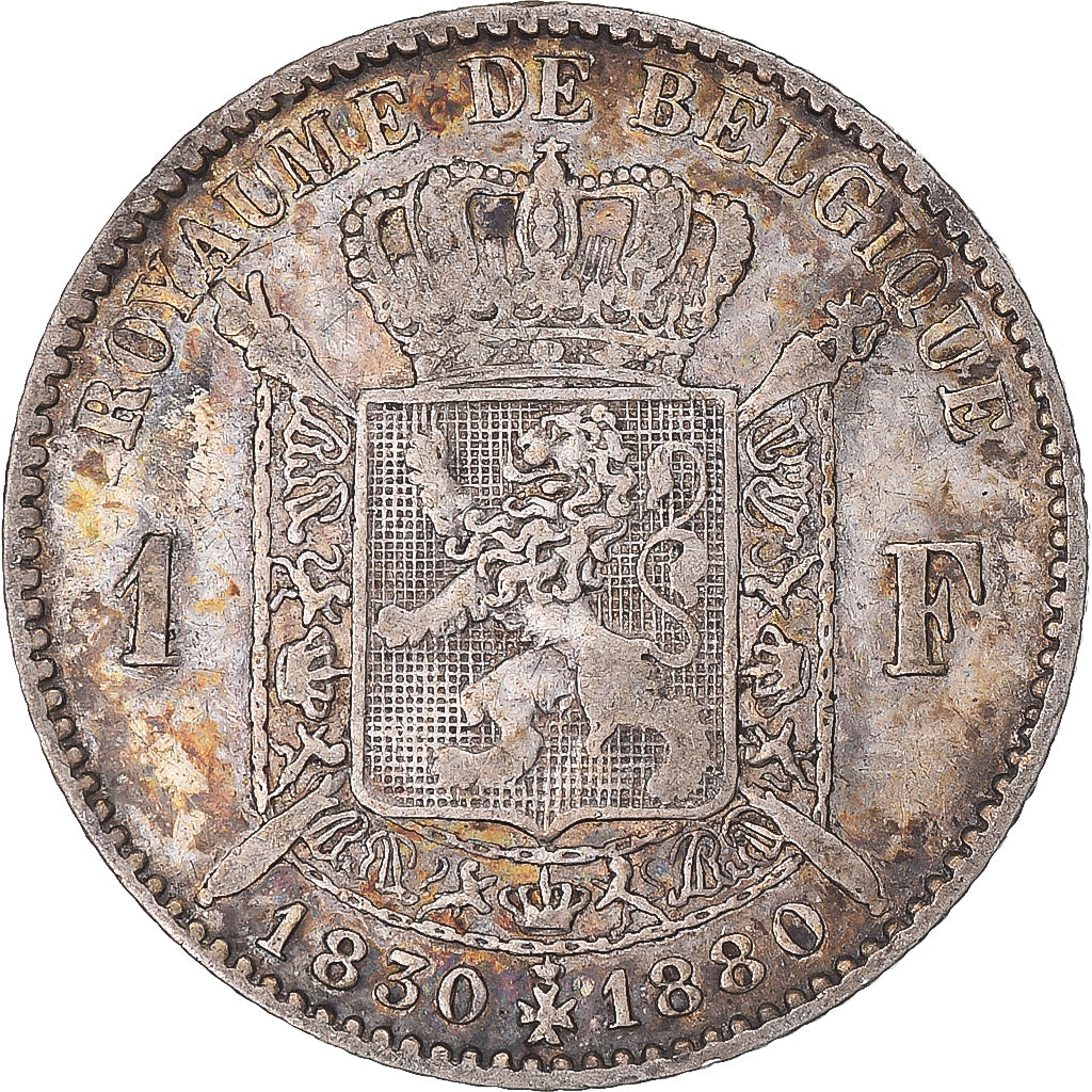 Coin, Belgium, Leopold II, Franc, 1880, AU(50-53), Silver, KM:38