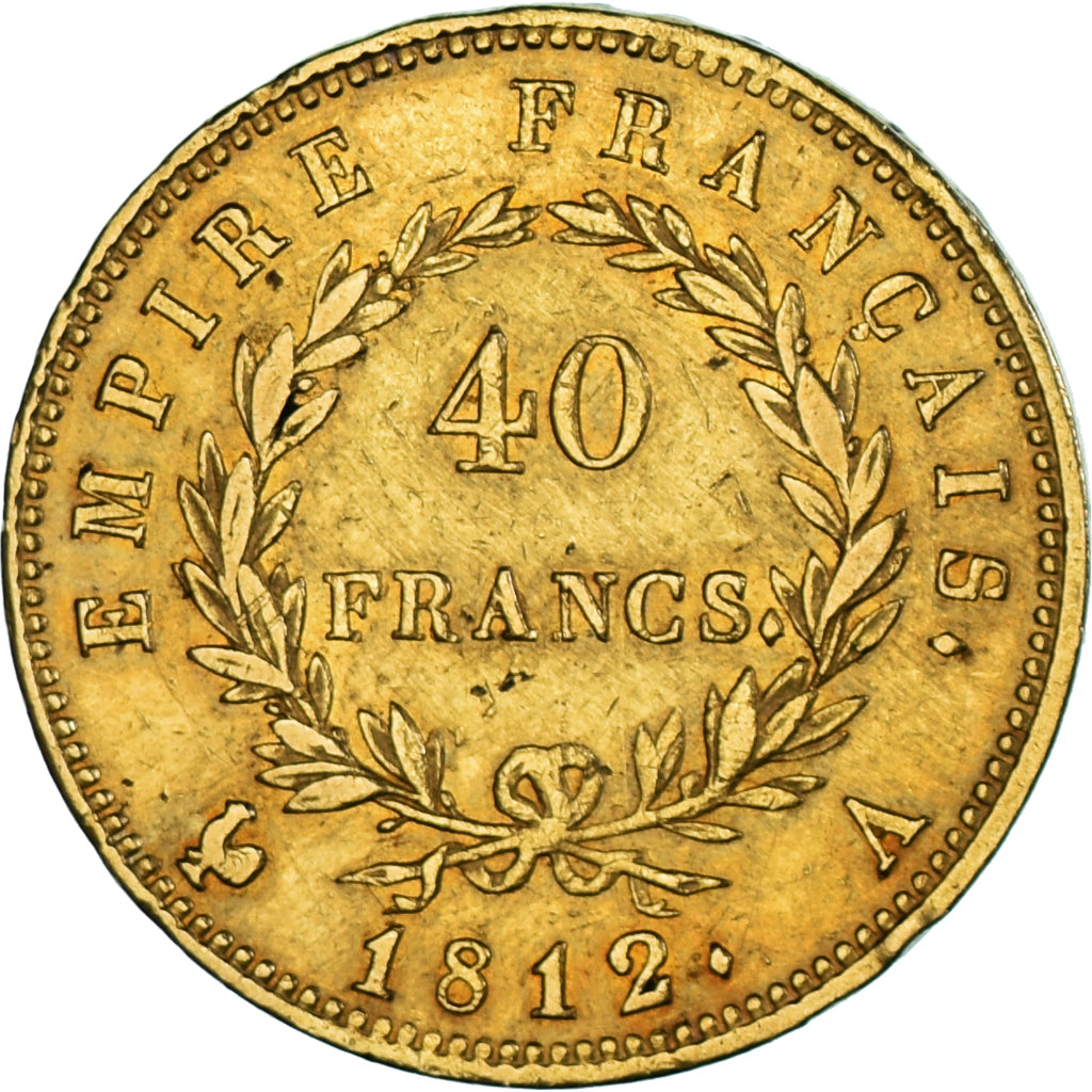Münze, Frankreich, Napoléon I, 40 Francs, 1812, Paris, SS, Gold, KM:696.1