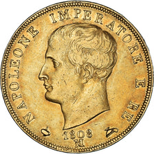 Moneta, STATI ITALIANI, KINGDOM OF NAPOLEON, Napoleon I, 40 Lire, 1808, Milan
