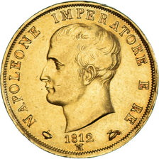 Monnaie, États italiens, KINGDOM OF NAPOLEON, Napoleon I, 40 Lire, 1812, Milan