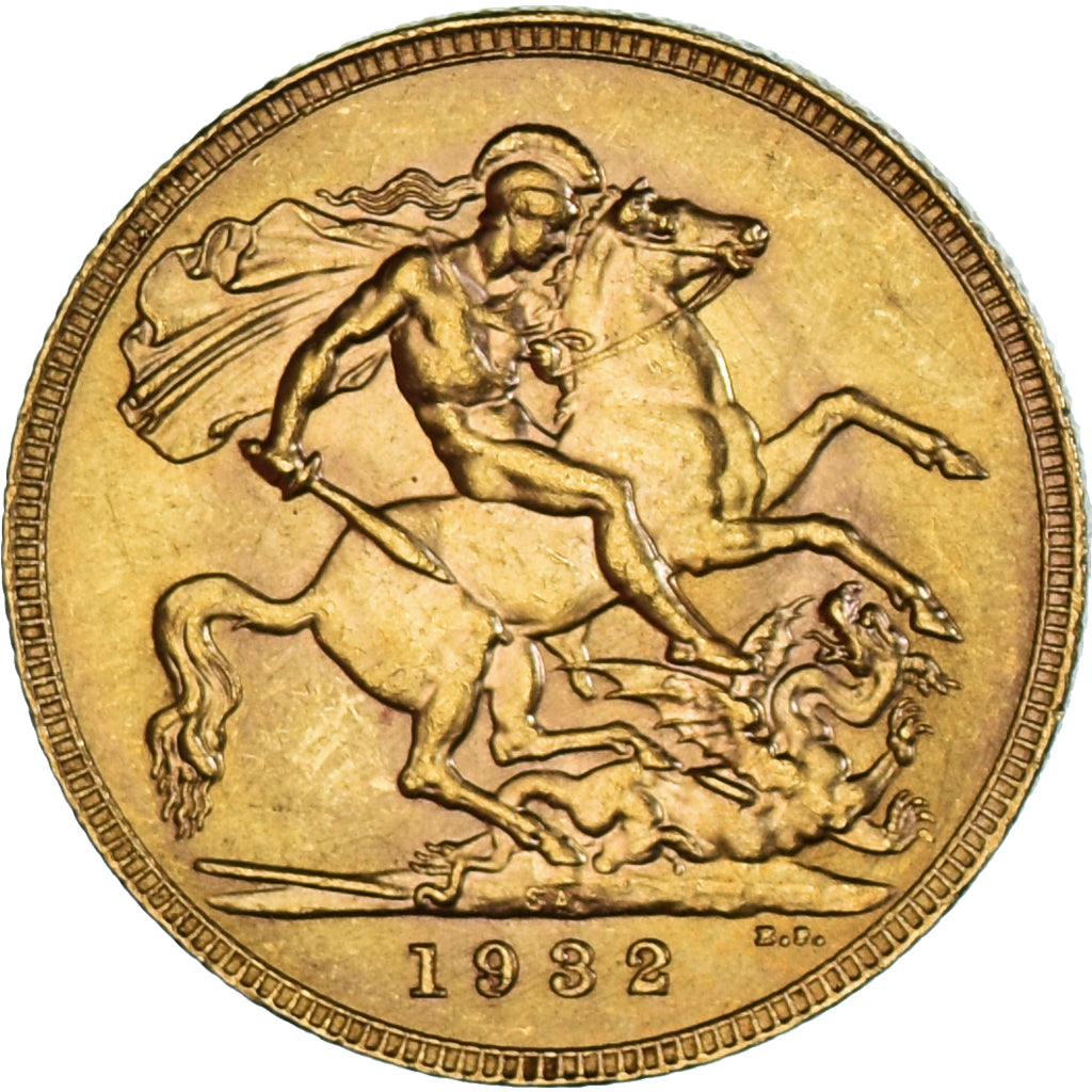 Munten, Zuid Afrika, George V, Sovereign, 1932, Pretoria, UNC-, Goud, KM:A22