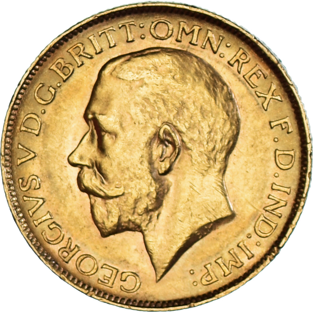 Coin, Australia, George V, Souverain, Sovereign, 1918, Perth, MS(60-62), Gold