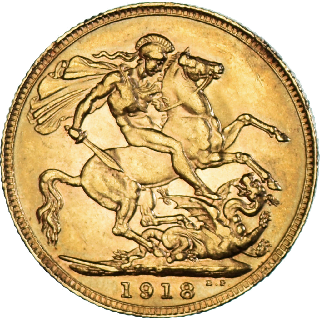 Coin, Australia, George V, Souverain, Sovereign, 1918, Perth, MS(60-62), Gold