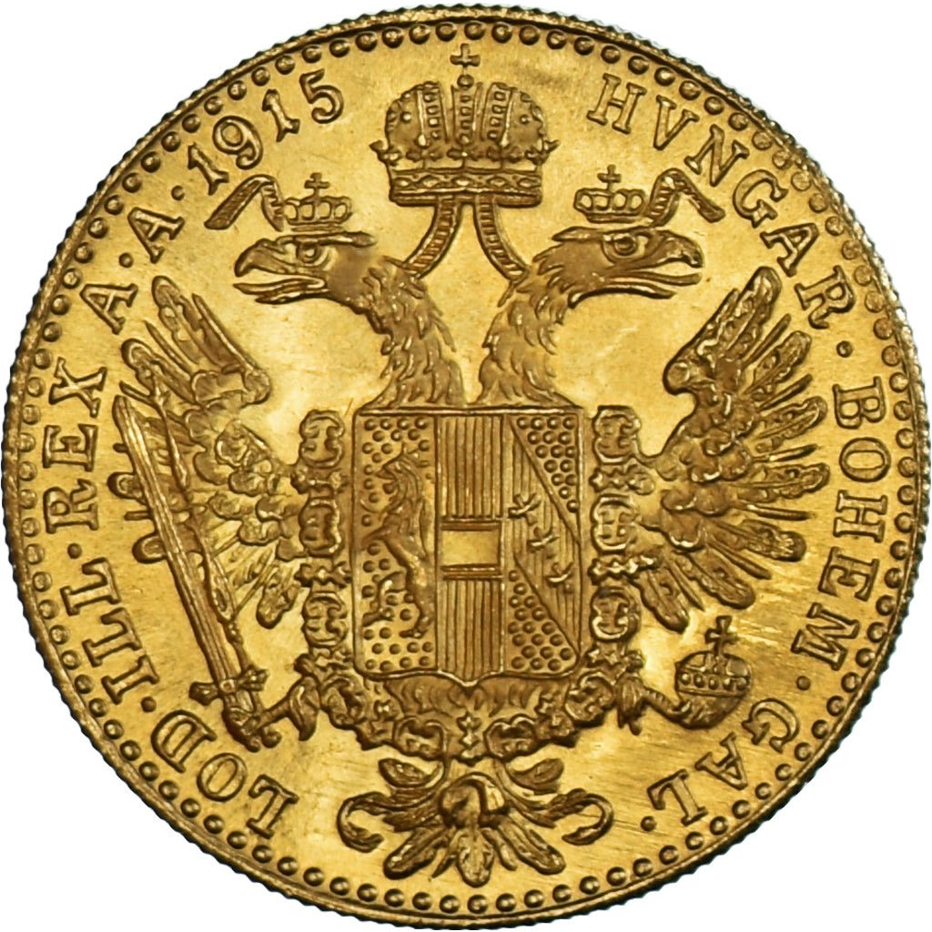 Coin, Austria, Franz Joseph I, Ducat, 1915, Restrike, MS(63), Gold, KM:2267