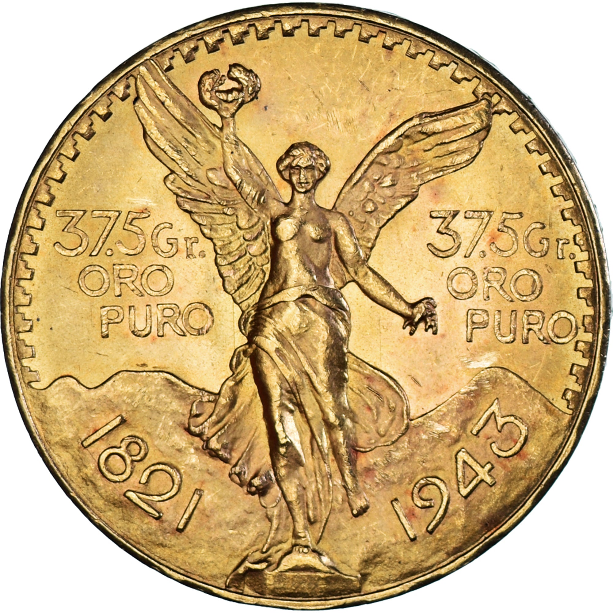 Coin, Mexico, 50 Pesos, 1943, Mexico City, MS(60-62), Gold, KM:482