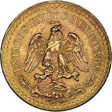 Moneda, México, 50 Pesos, 1927, Mexico City, EBC, Oro, KM:481