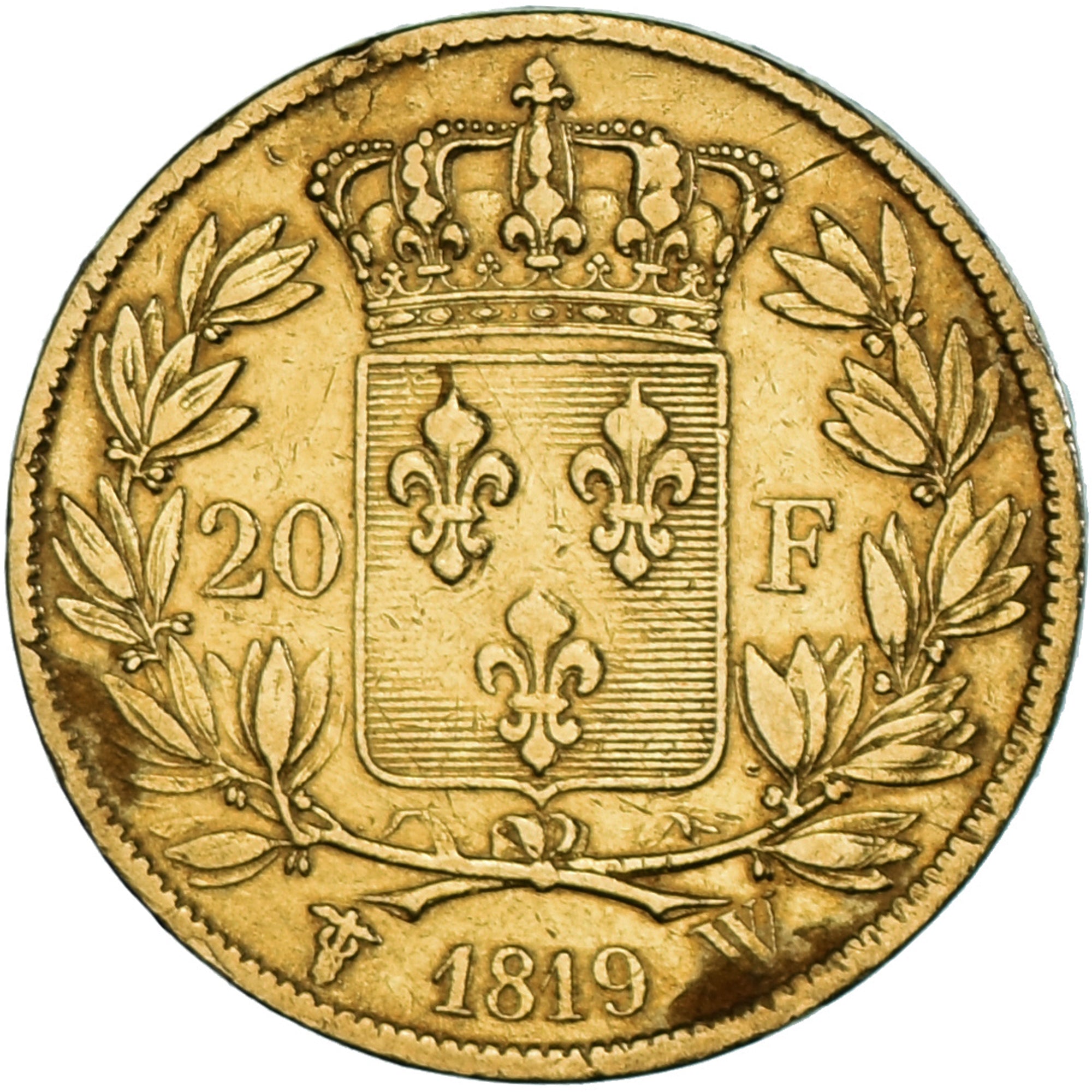 Monnaie, France, Louis XVIII, 20 Francs, 1819, Paris, TB+, Or, Gadoury:1028