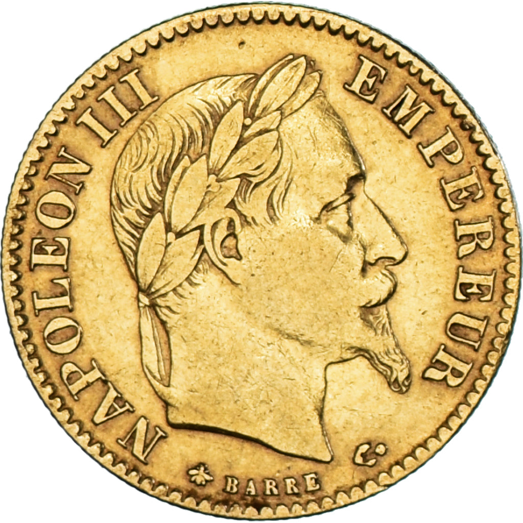 Coin, France, Napoleon III, 10 Francs, 1867, Paris, EF(40-45), Gold, KM:800.1