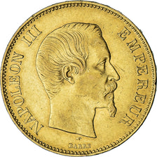 Moneta, Francia, Napoleon III, 100 Francs, 1855, Paris, BB, Oro, KM:786.1