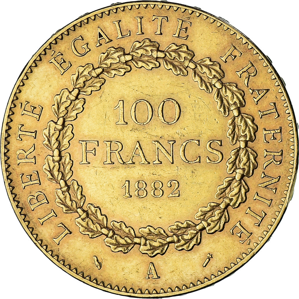 Monnaie, France, Génie, 100 Francs, 1882, Paris, TTB+, Or, Gadoury:1137, KM:832