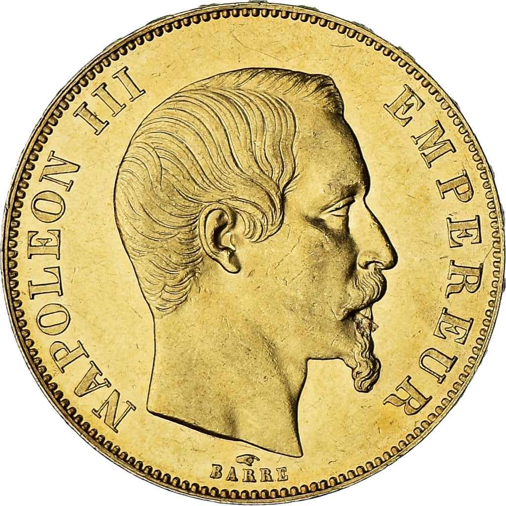 Münze, Frankreich, Napoleon III, 50 Francs, 1857, Paris, VZ+, Gold, KM:785.1