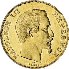 Münze, Frankreich, Napoleon III, 50 Francs, 1857, Paris, VZ+, Gold, KM:785.1