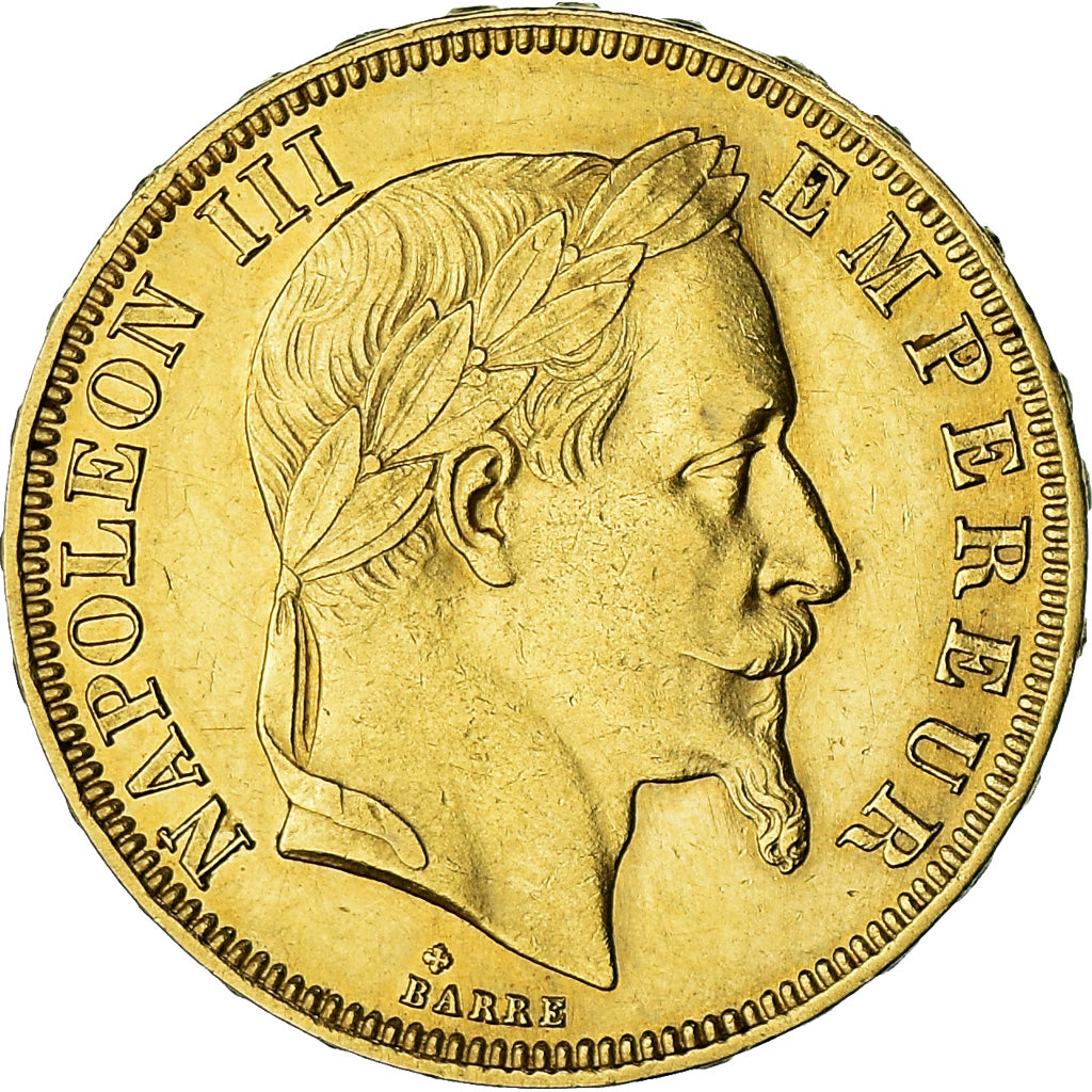 Moneta, Francia, Napoleon III, 50 Francs, 1866, Strasbourg, SPL-, Oro