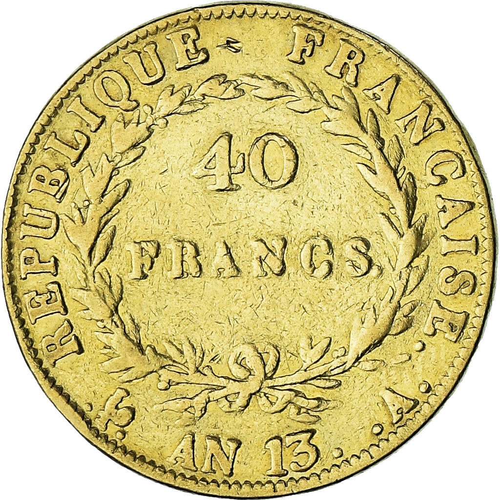 Monnaie, France, Napoléon I, 40 Francs, AN 13, Paris, TB, Or, Gadoury:1081