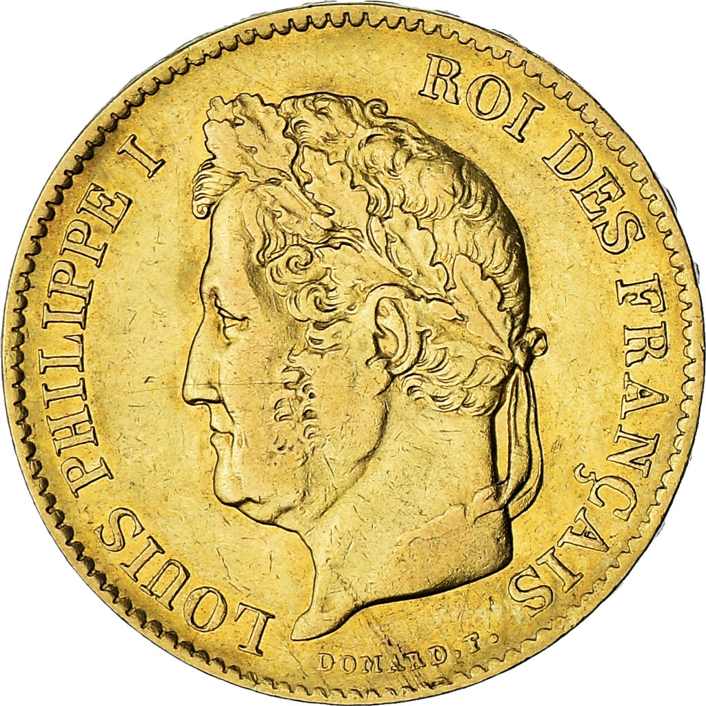 Moeda, França, Louis-Philippe, 40 Francs, 1834, Paris, AU(50-53), Dourado