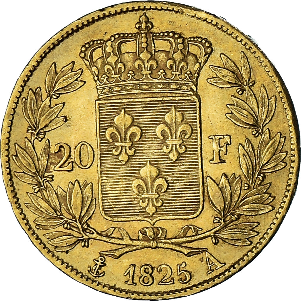 Münze, Frankreich, Charles X, 20 Francs, 1825, Paris, SS, Gold, KM:726.1