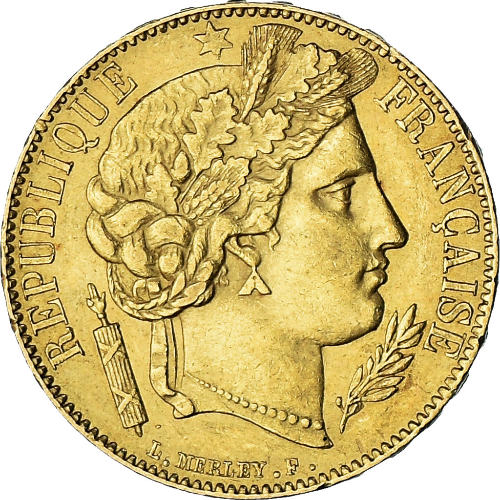 Moeda, França, Cérès, 20 Francs, 1850, Paris, AU(50-53), Dourado, KM:762