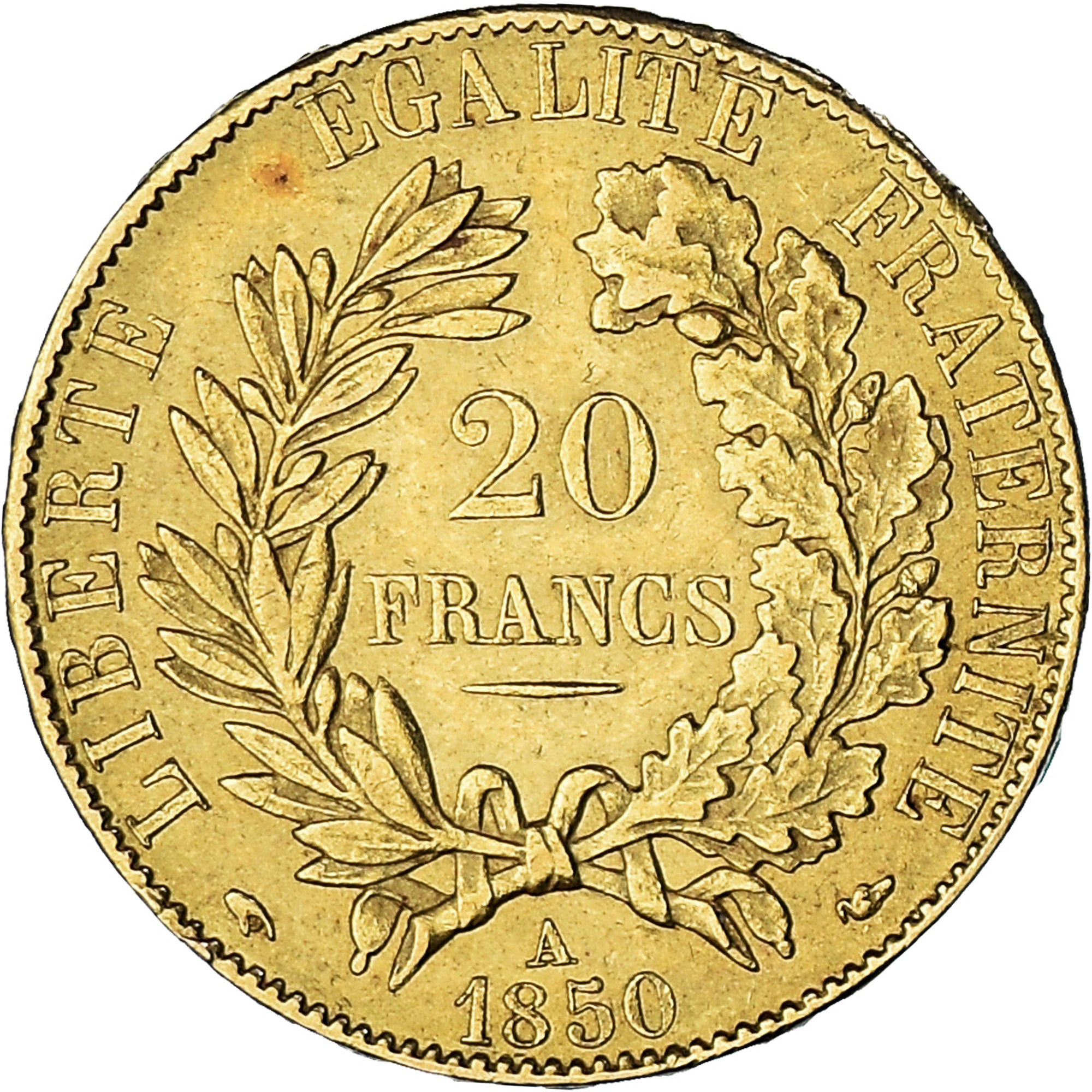 Moeda, França, Cérès, 20 Francs, 1850, Paris, AU(50-53), Dourado, KM:762