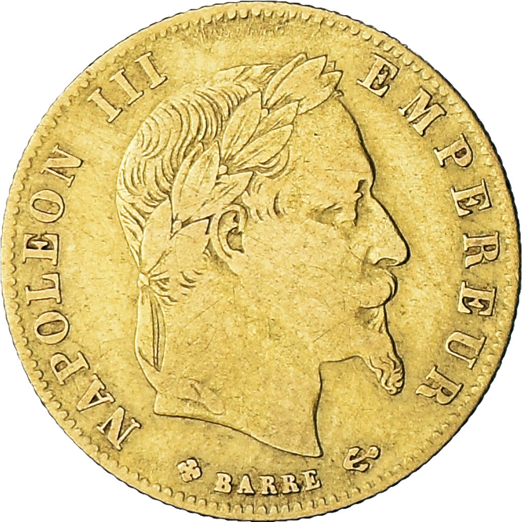 Munten, Frankrijk, Napoleon III, 5 Francs, 1866, Strasbourg, FR+, Goud