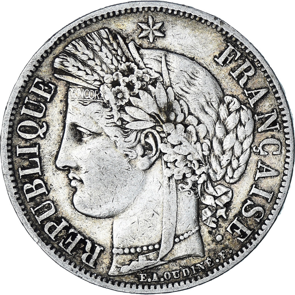 Coin, France, Cérès, 5 Francs, 1849, Paris, EF(40-45), Silver, KM:761.1