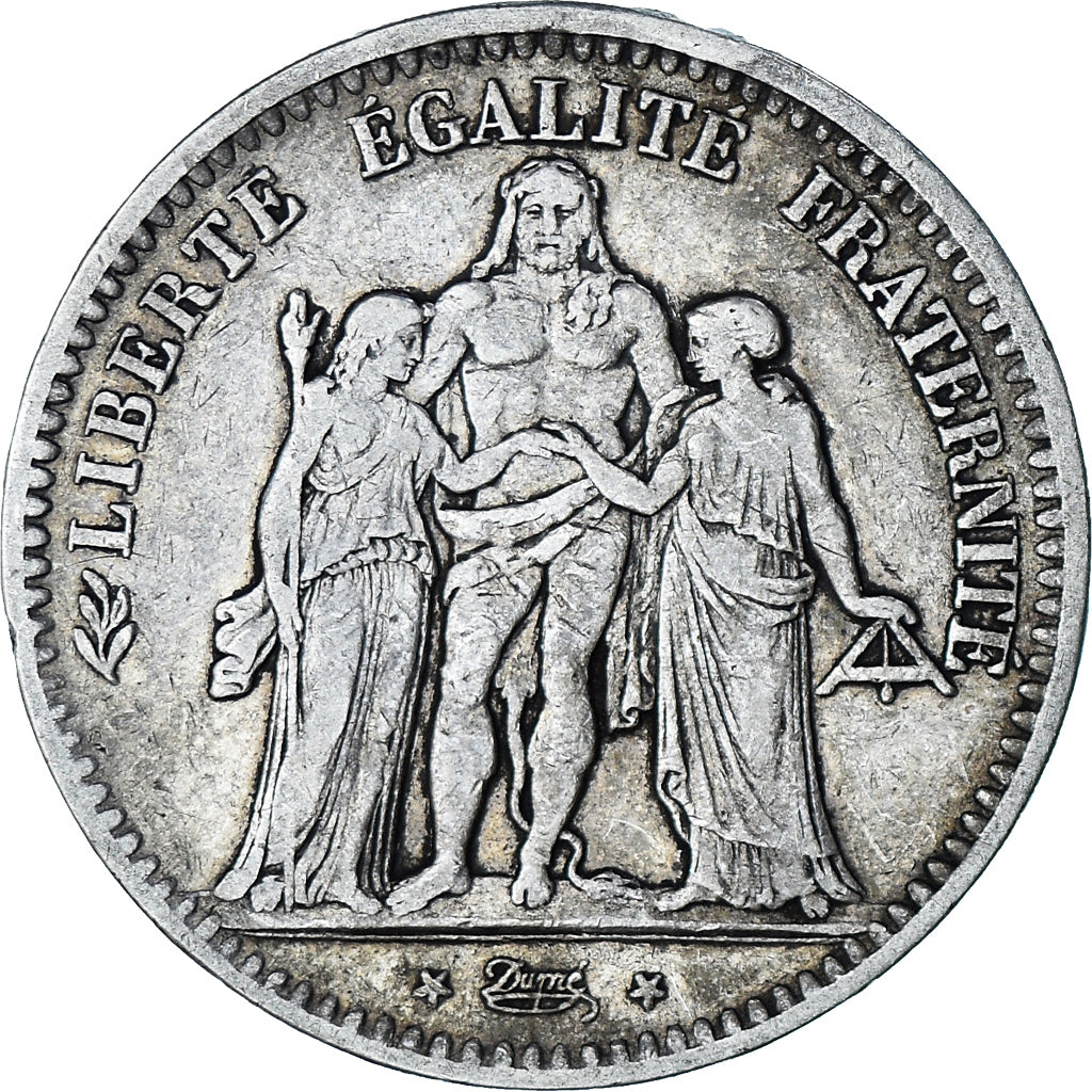 Coin, France, Hercule, 5 Francs, 1849, Strasbourg, VF(30-35), Silver, KM:756.2