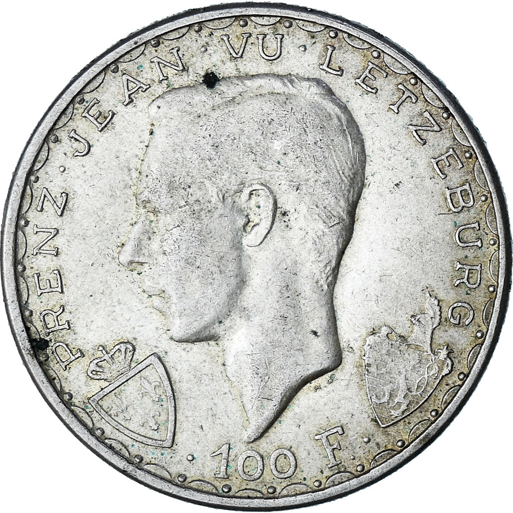 Coin, Luxembourg, Charlotte, 100 Francs, 1946, AU(50-53), Silver, KM:49