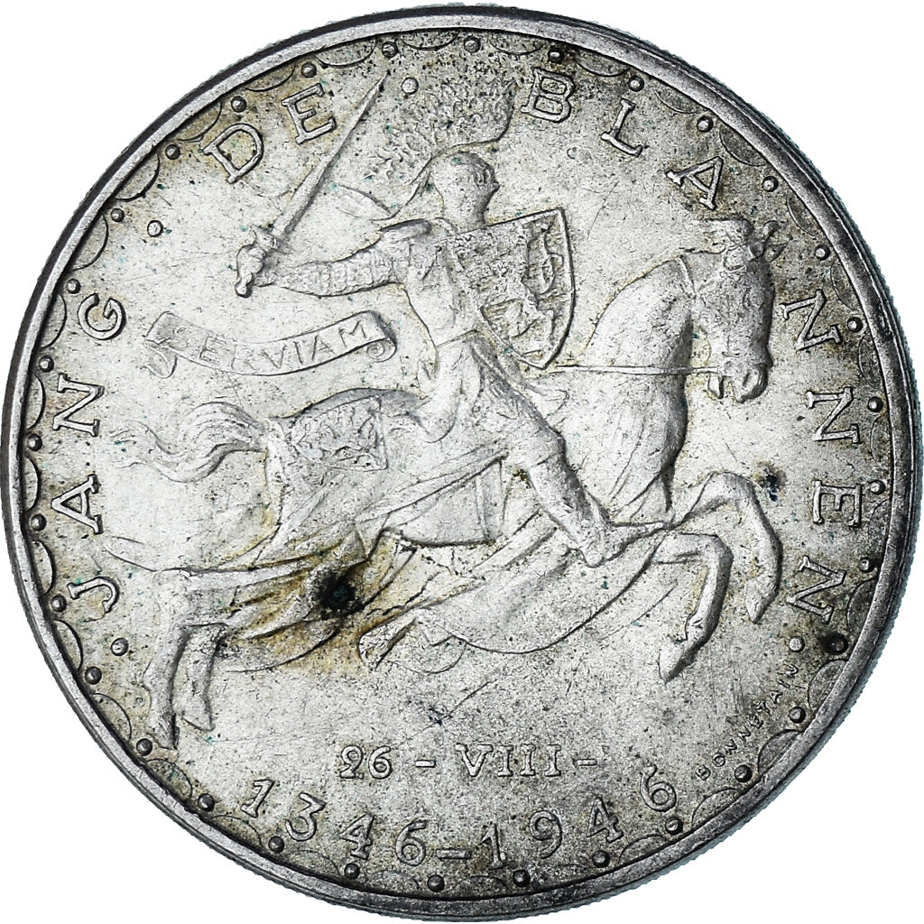 Coin, Luxembourg, Charlotte, 100 Francs, 1946, AU(50-53), Silver, KM:49