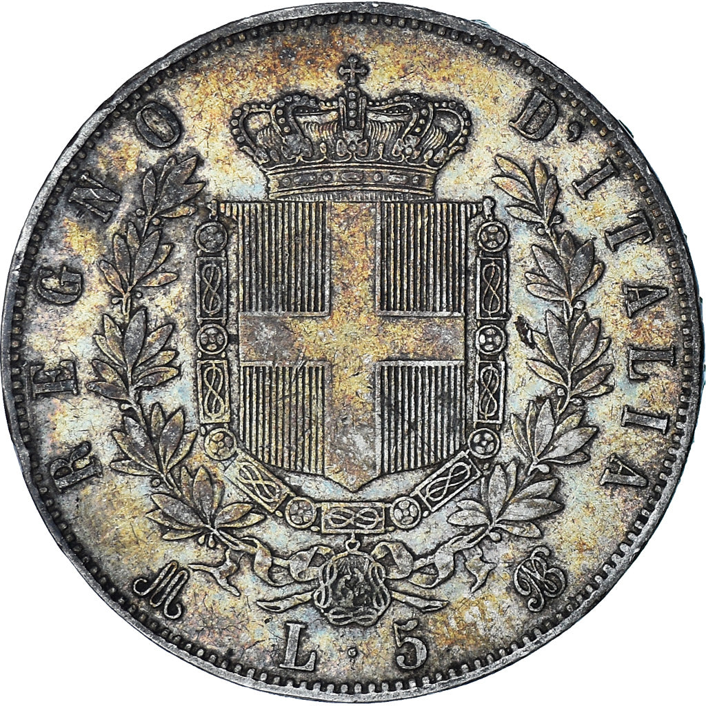 Coin, Italy, Vittorio Emanuele II, 5 Lire, 1873, Milan, VF(20-25), Silver