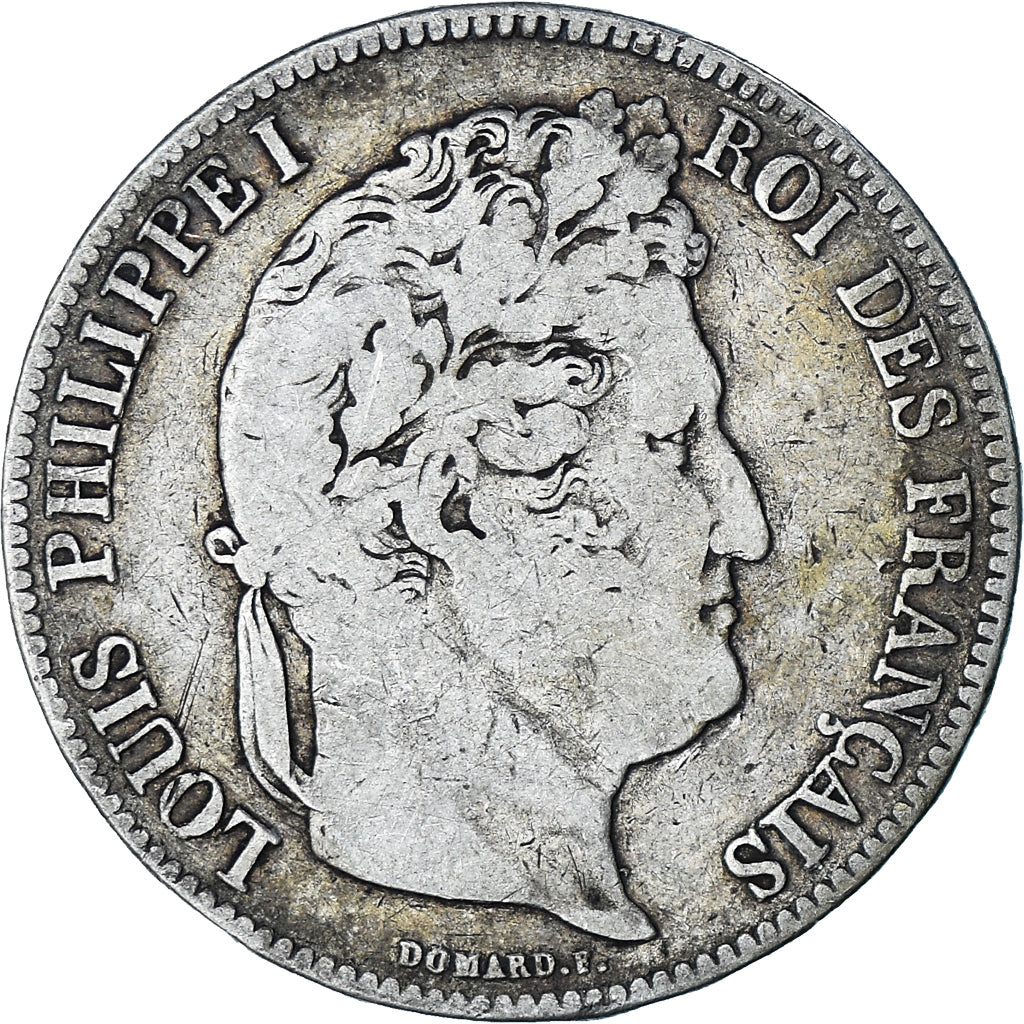 Coin, France, Louis-Philippe, 5 Francs, 1834, Bordeaux, VF(20-25), Silver