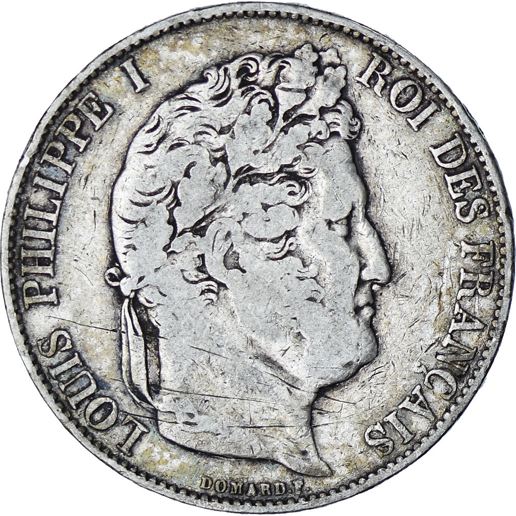 Coin, France, Louis-Philippe, 5 Francs, 1845, Bordeaux, VF(20-25), Silver