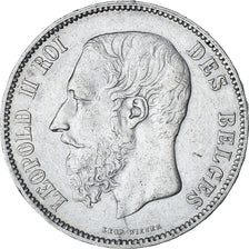 Monnaie, Belgique, Leopold II, 5 Francs, 5 Frank, 1873, TTB+, Argent, KM:24