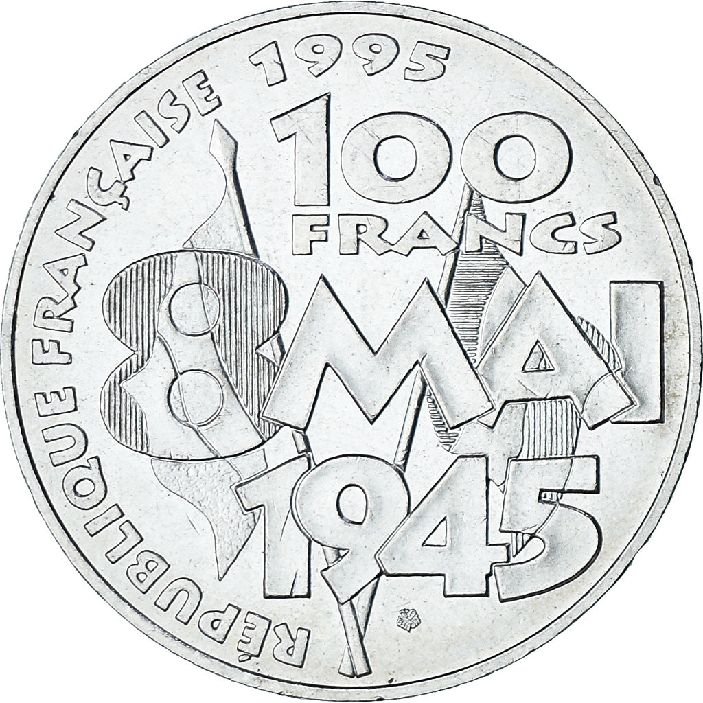 Coin, France, 8 mai 1945, 100 Francs, 1995, MS(60-62), Silver, KM:1116.1
