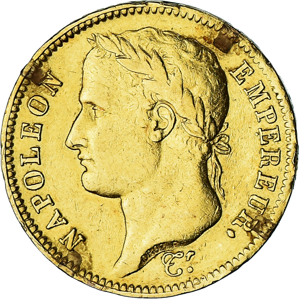 Moneta, Francja, Napoleon I, 40 Francs, 1811, Paris, EF(40-45), Złoto