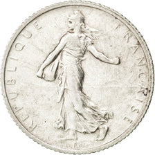 FRANCE, Semeuse, Franc, 1915, Paris, KM #844.1, AU(55-58), Silver, 23, Gadoury..