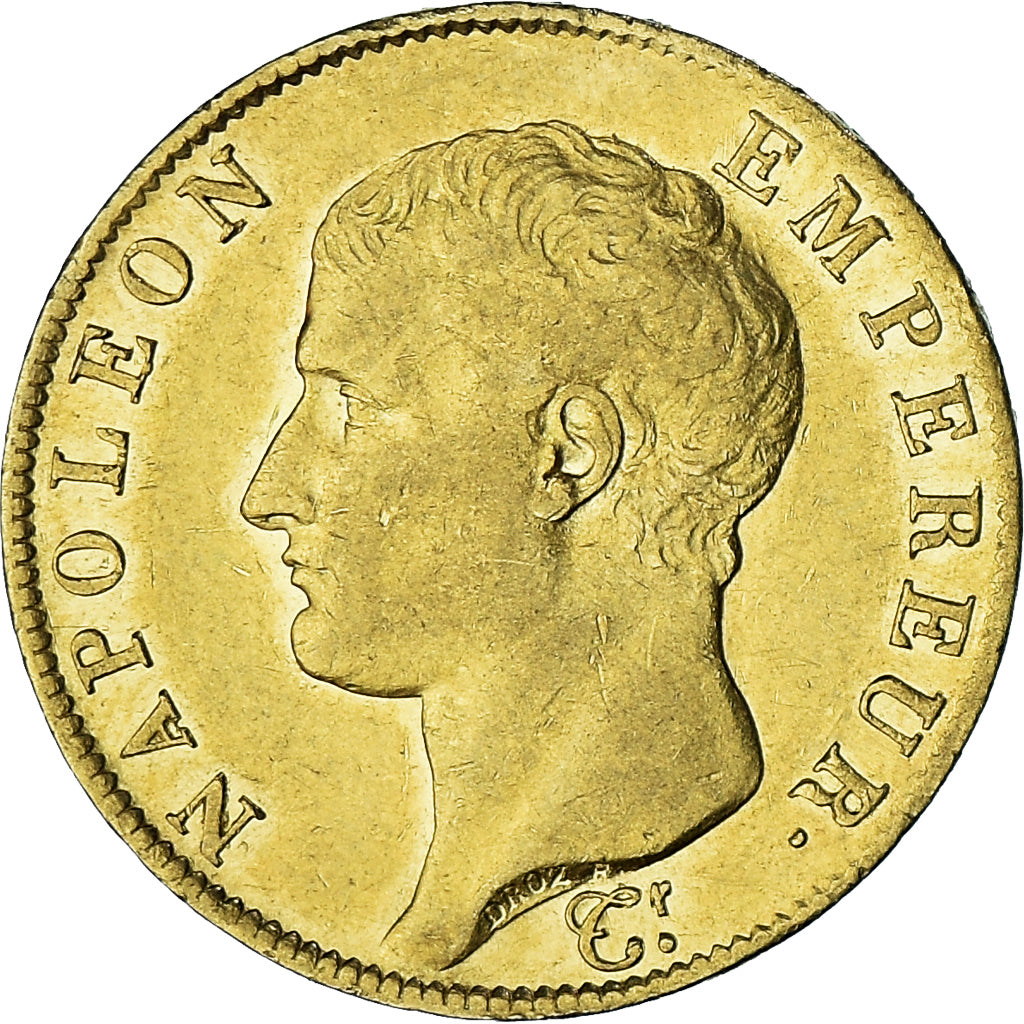 Coin, France, Napoleon I, 40 Francs, AN 13, Paris, AU(50-53), Gold, KM:664.1, Le