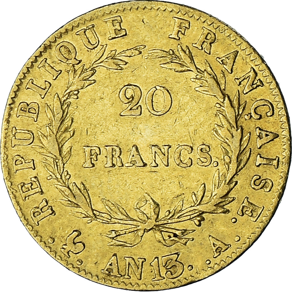 Münze, Frankreich, Napoléon I, 20 Francs, AN 13, Paris, SS, Gold, KM:663.1