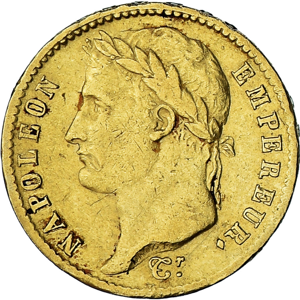 Moneda, Francia, Napoléon I, 20 Francs, 1808, Paris, MBC+, Oro, KM:687.1