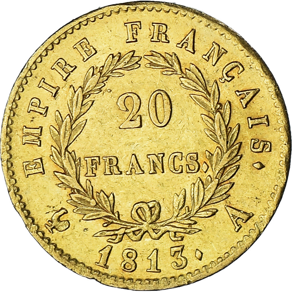 Munten, Frankrijk, Napoléon I, 20 Francs, 1813, Paris, PR, Goud, KM:695.1