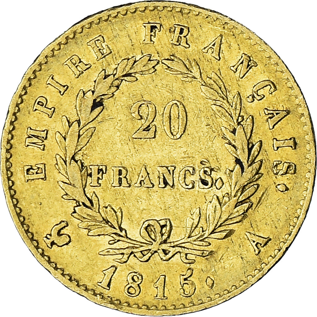 Coin, France, Napoleon I, 20 Francs, 1815, Paris, Cent Jours, EF(40-45), Gold