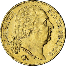 Munten, Frankrijk, Louis XVIII, 20 Francs, 1818, Paris, PR+, Goud, KM:712.1