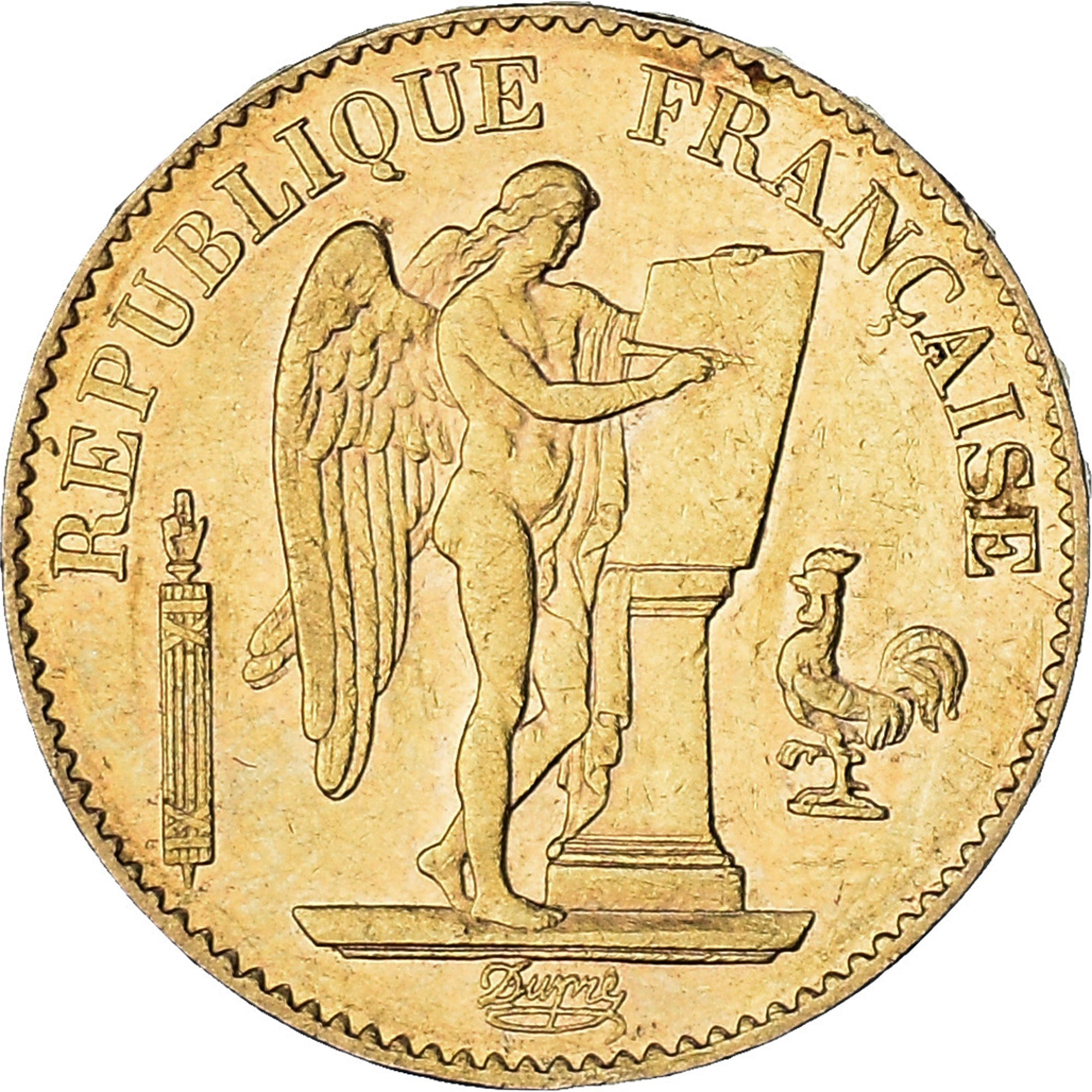 Moneta, Francja, Génie, 20 Francs, 1889, Paris, AU(50-53), Złoto, KM:825
