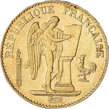 Moneta, Francja, Génie, 20 Francs, 1889, Paris, AU(50-53), Złoto, KM:825