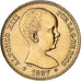 Munten, Spanje, Alfonso XIII, 20 Pesetas, 1887 (1962), Madrid, UNC, Goud, KM:693