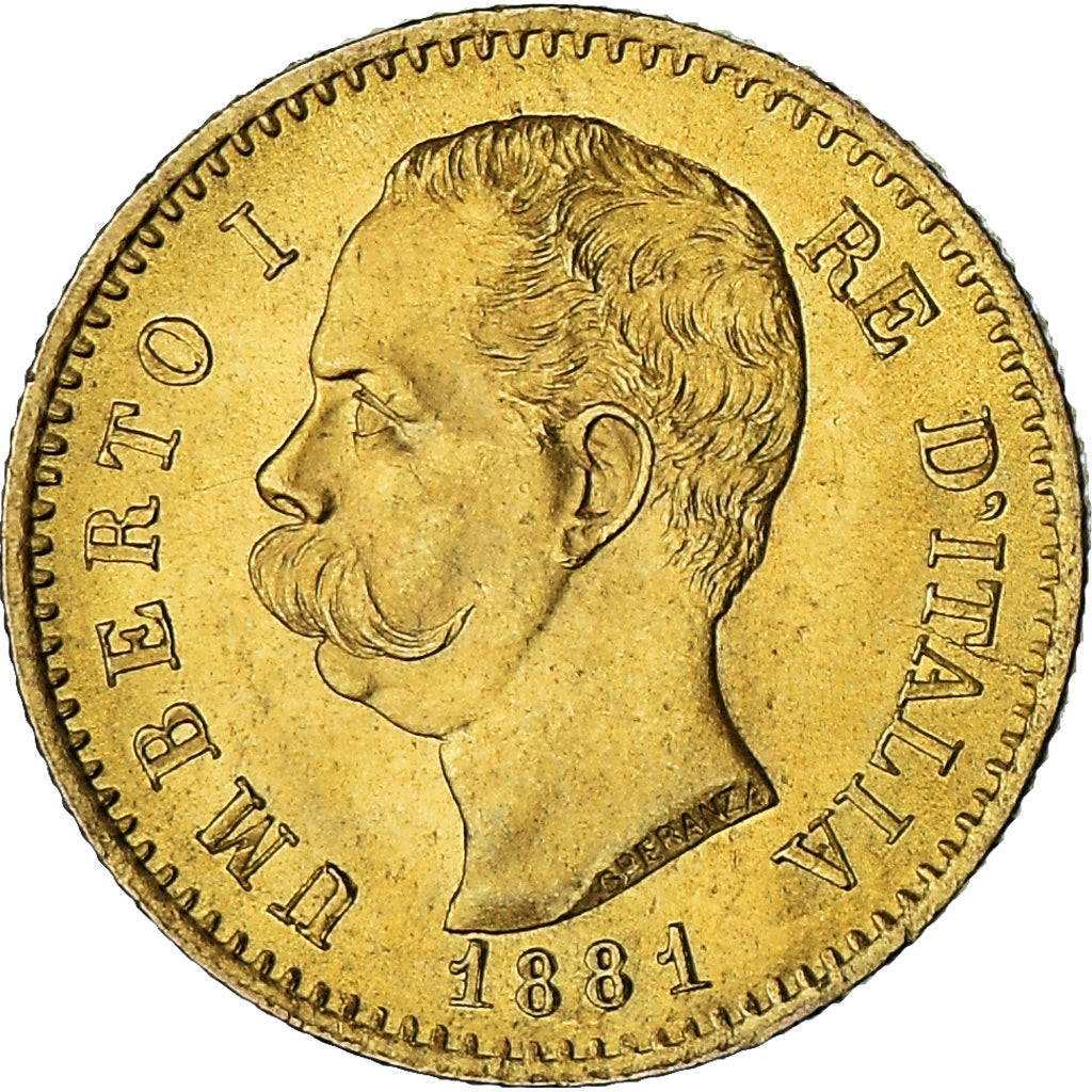 Monnaie, Italie, Umberto I, 20 Lire, 1881, Rome, SUP+, Or, KM:21