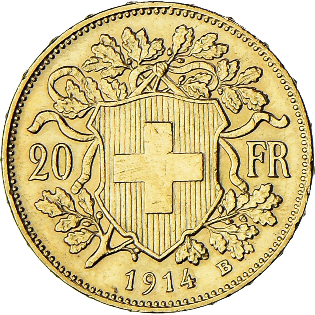 Moneda, Suiza, 20 Francs, 1914, Bern, EBC, Oro, KM:35.1