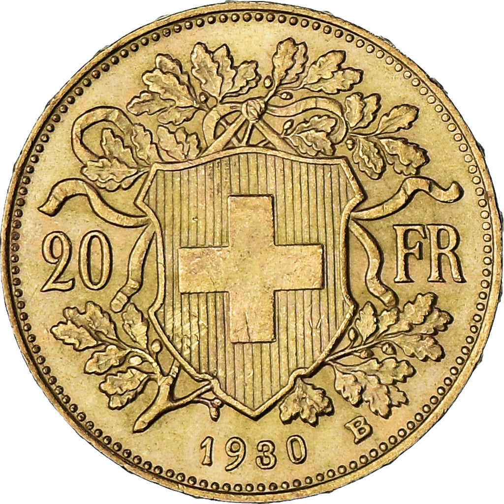 Suiza, 20 Francs, 1930, Bern, EBC+, Oro, KM:35.1
