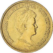 Coin, Netherlands, Wilhelmina I, 10 Gulden, 1912, AU(55-58), Gold, KM:149