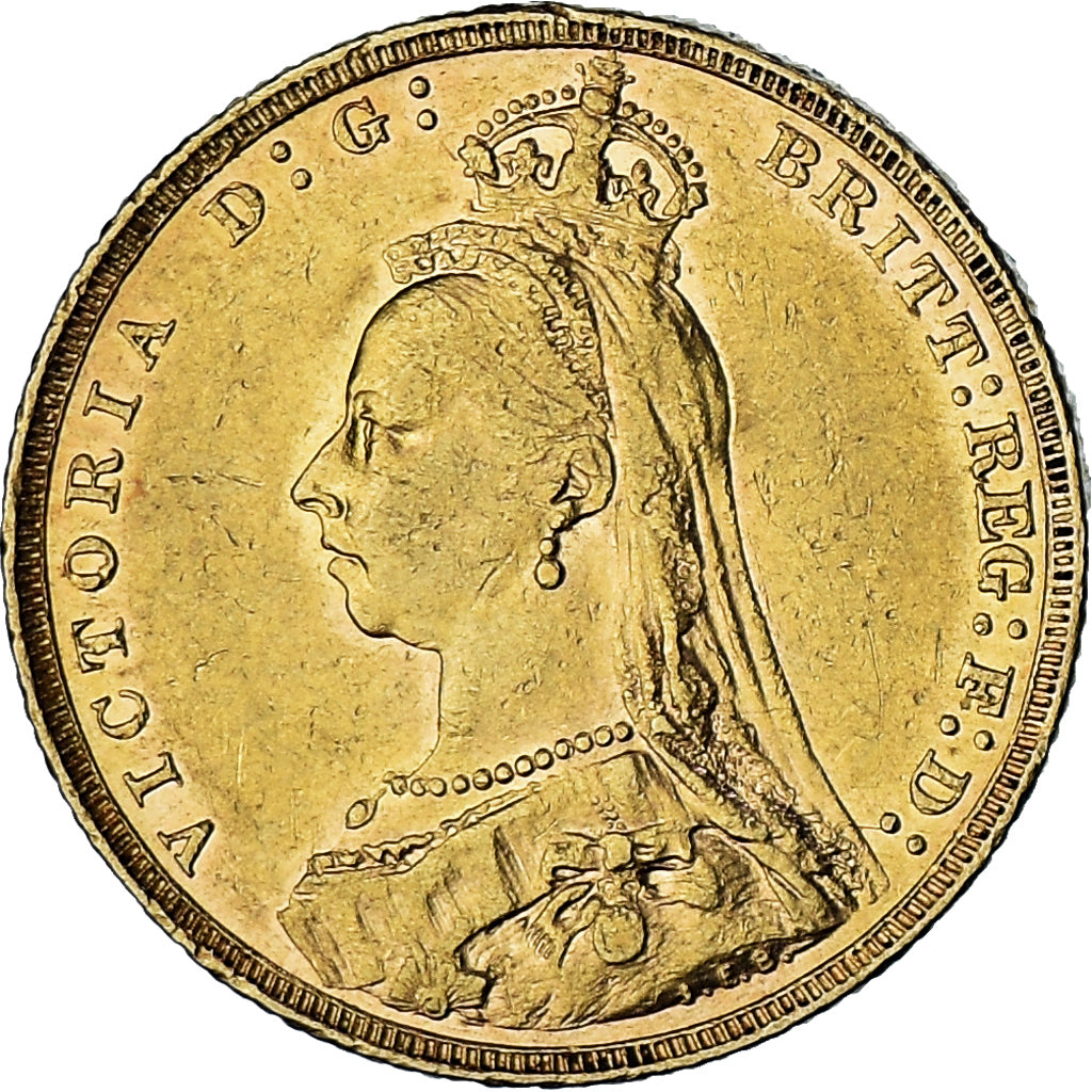 Moeda, Austrália, Victoria, Sovereign, 1891, Melbourne, AU(50-53), Dourado