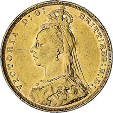 Moeda, Austrália, Victoria, Sovereign, 1891, Melbourne, AU(50-53), Dourado