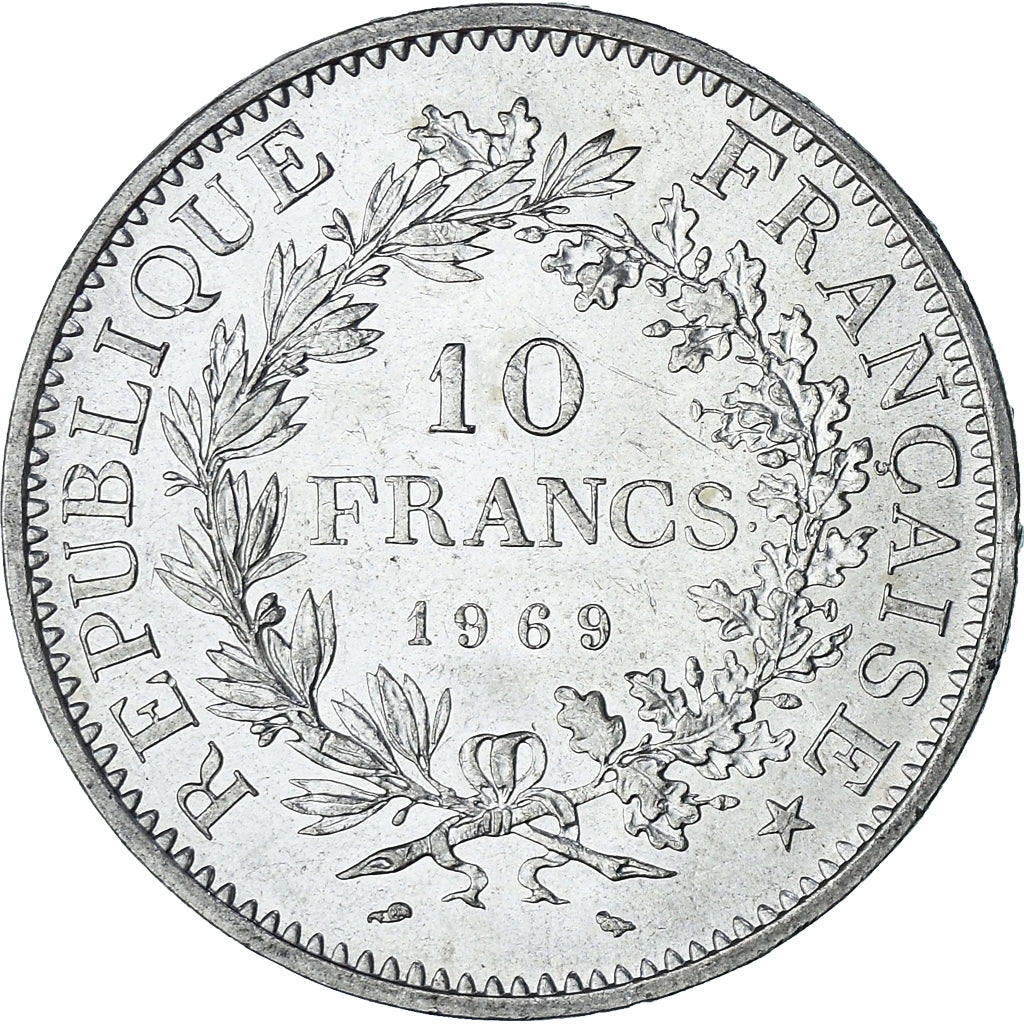 Coin, France, Hercule, 10 Francs, 1969, Paris, AU(55-58), Silver, KM:932